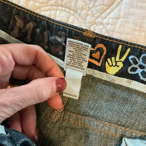 Y2K Mudd Jeans Straight Leg Low Rise Dark Wash women size 9 - Picture 12 of 12